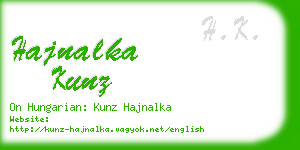 hajnalka kunz business card